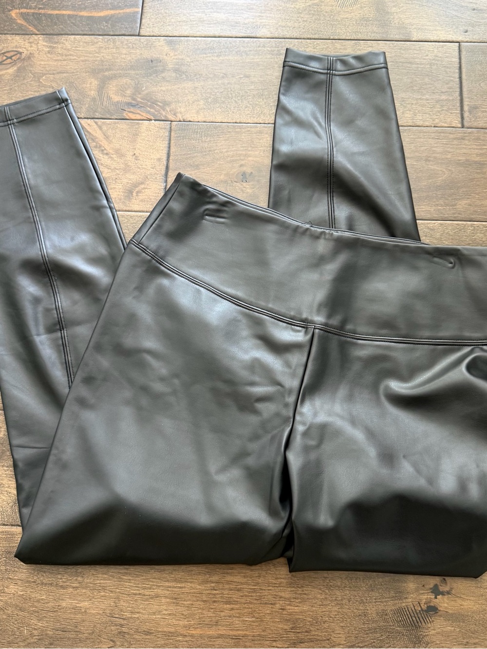White House Black Market Girls Black Faux Leather Leggings